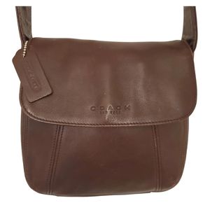⭐️COACH VINTAGE 1998 LEXINGTON BROWN LEATHER CROSSBODY FLAP BAG